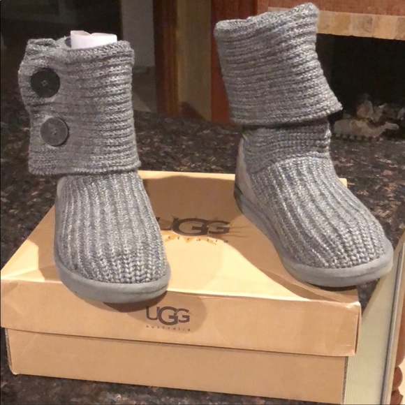✨UGG Australia Gray Classic Cardy II Knit Boots with box✨ - Picture 7 of 8
